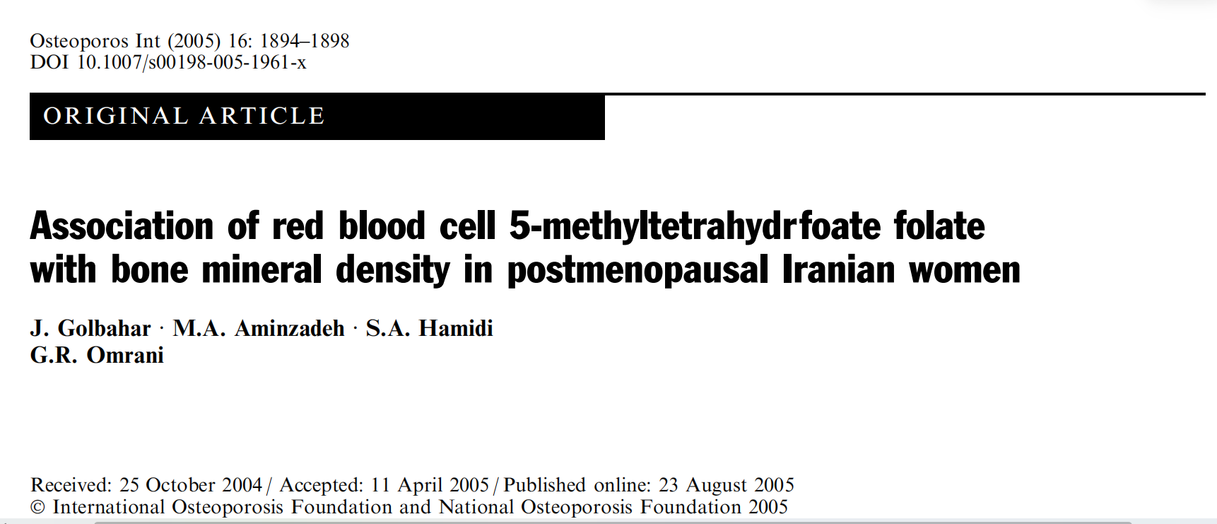 Perché il medico dovrebbe chiedere informazioni su questo tipo di folato dopo una diagnosi di osteoporosi?